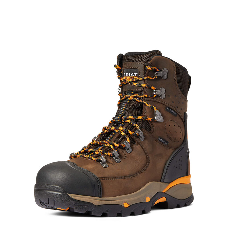 Botas De Trabajo Ariat Endeavor 8 Waterproof Carbon Toe Marrones Oscuro Hombre - Chile 270-CAJDXG